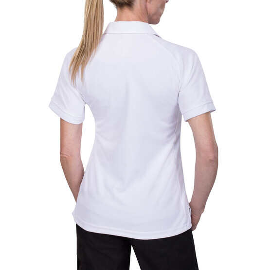 Vertx Coldblack Short Sleeve Performance Polo in white from back